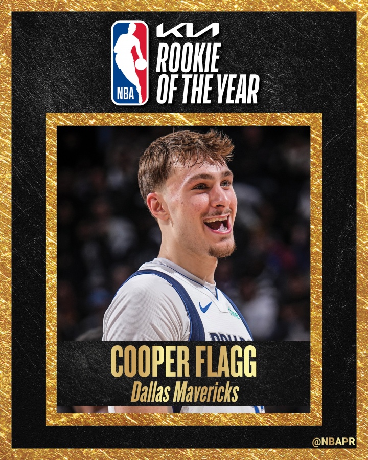 开云-NBA历史第二年轻!NBA官方:独行侠状元弗拉格当选年度最佳新秀